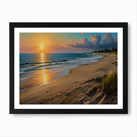 Sea Of Azov Sandy Beach Art Print