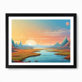 Landscape Painting 4 Art Print