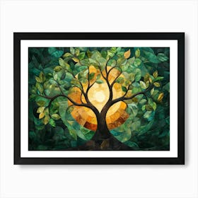 William Morris Inspired Stylized Tree Art Print