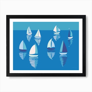 Regatta Blue Art Print