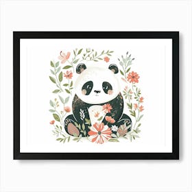 Little Floral Panda 2 Art Print