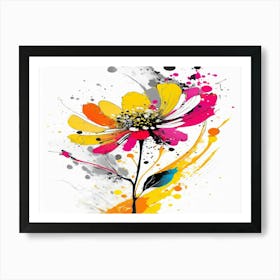 Abstract Flower Painting Art Print