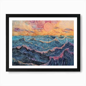 Sunset Over The Ocean 56 Art Print