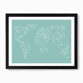 Geometrical World Mint Art Print