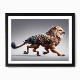 Lion-Bird Fantasy Depiction Fantasy Art Print