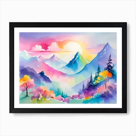 Mountain landscapes Art Print