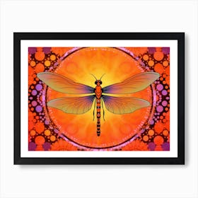 Dragonfly Pop Colour Common Whitetail Plathemis Lydia 3 Art Print