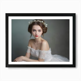 Bride In A Wedding Dress Art Print