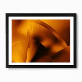 Abstract Image Orange Pattern Art Print