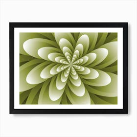 Abstract Optical Illusion Flower Background Art Print