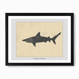 Goblin Shark Silhouette 1 Poster Art Print