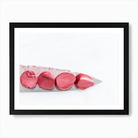 Pink Lipstick On A Knife Art Print