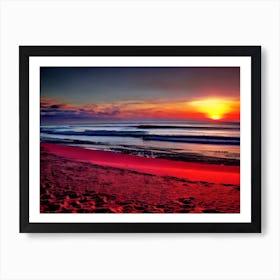 Sunset At The Beach 308 Art Print