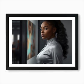 Black Woman In An Office Art Print