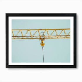 Closeup On Part Of Yellow Construction Crane Chain Art Print