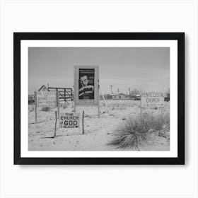 Signs In The Oil Town Of Hobbs, New Mexico By Russell Lee Art Print