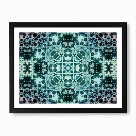 Abstract Pattern Blue Bubbles 1 Art Print