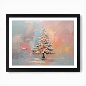 Abstract Christmas Tree 1 Art Print