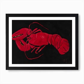 Lobster On Black Background, Marsden Hartley Art Print