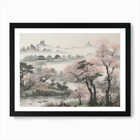 Chinese Landscape Painting 19 Art Print