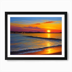 Sunset On The Beach 85 Art Print