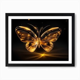 Golden Butterfly 83 Art Print