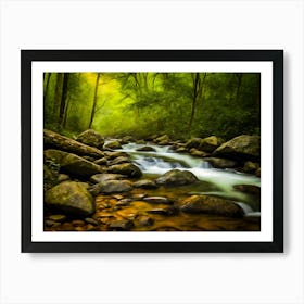 Stream In The Woods 1 Art Print