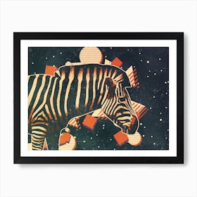 A Nice Zebra Art Illustration In A Painting Style 06 Art Print