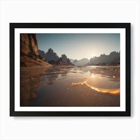 Sunset In The Desert Art Print