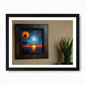 Sunset At The Beach Art Print