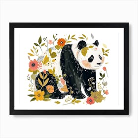 Little Floral Giant Panda 2 Art Print