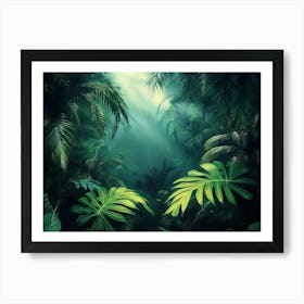 3d Tropical Forest Wild Jungle Art Print