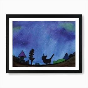 During The Night drawn by Little Artist O.D.R Art Print