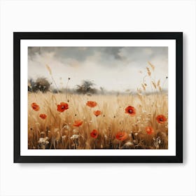 Poppies In The Field 1 Art Print