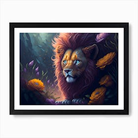 Fantasy Magic Lion  Art Print