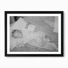 Daughter Of Water Peddler In Community Camp, Oklahoma City, Oklahoma, Asleep, She Is Covered With Old Curtain Art Print
