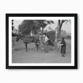 Loading Groceries Into Buggy, Lafayette, Louisiana By Russell Lee Art Print