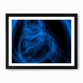 Glowing Abstract Curved Lines 12 Art Print