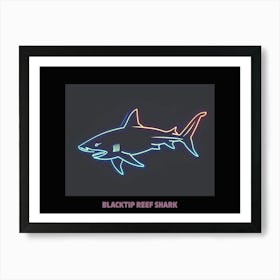 Neon Pink Blacktip Reef Shark Poster 4 Art Print