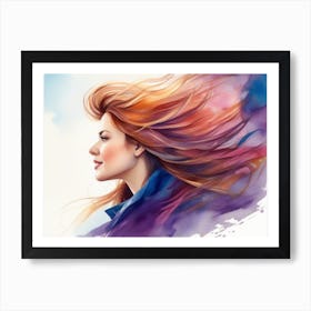 Watercolor Of A Woman 3 1 Art Print