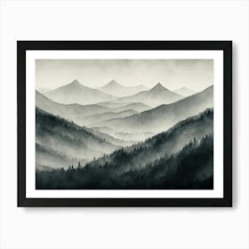 Apex Of The Ancient Mountains Art Print