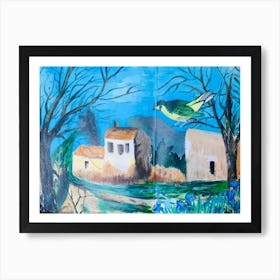 Dancing Bird In The House Art Print