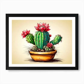 Cactus Artwork Art Print