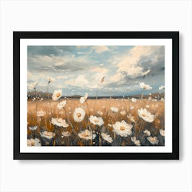 Wildflowers Field Landscape 9 Art Print