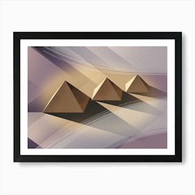 voilet Pyramids Art Print