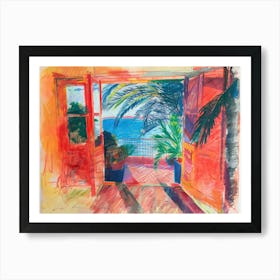 Saint Tropez From The Window View Painting 1 Art Print