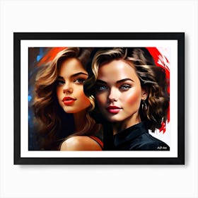 Two Beautiful Women Art Print