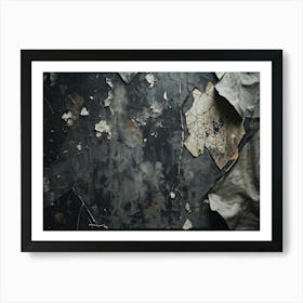 Abstract Background Composed Of Aged Weathered Wallpaper With A Retro Horror Vintage Aesthetic Fea (3) Art Print