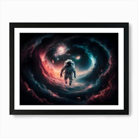 Space Man In Space Art Print