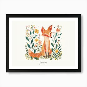 Little Floral Jackal 1 Poster Art Print